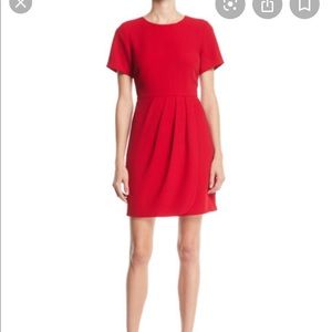 Club Monaco pleated short sleeve mini dress